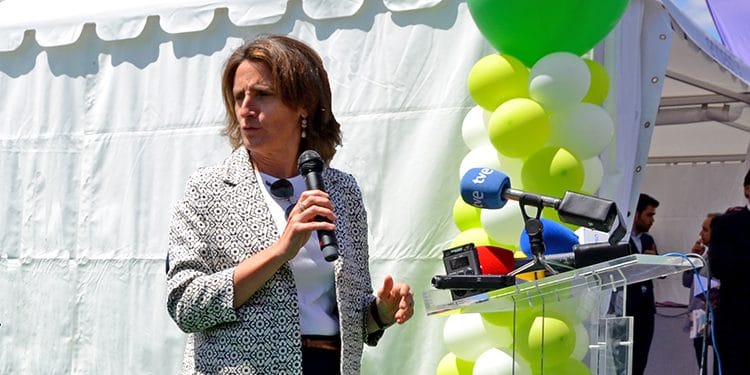 Teresa Ribera, ministra para la Transición Ecológica, inaugurando el VEM 2109.