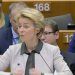 Ursula von der Leyen, presidenta de la Comisión Europea, durante su presentación ante el Parlamento del Pacto Verde Europeo.