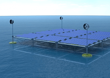 La primera plataforma híbrida flotante del mundo: sol, viento y olas para crear electricidad
