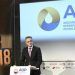 El presidente de AOP, Luis Aires, interviene durante el acto del 25º aniversario de la Asociación. Foto EuropaPress.