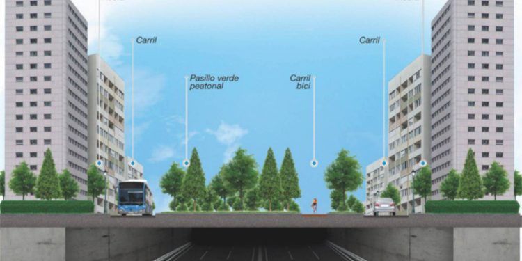 Proyecto de soterramiento de la A5 - Paseo de Extremadura de Madrid. Foto: Subterra Madrid.