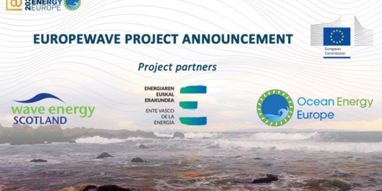 EuropaWave, el proyecto conjunto de BIMPE; Escocia y la Asociación Europea de las Energías Oceánicas.
