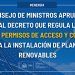 Real Decreto que regula los permisos de acceso y conexión a redes.