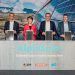 En la inauguración de AlpinSolar han intervenidos la ministra suiza de Energía y los respectivos CEO de Axpo, IWB y Denner.