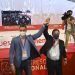 Pedro Sánchez y Guillermo Fernández Vara durante la clausura del Congreso del PSOE en Mérida.