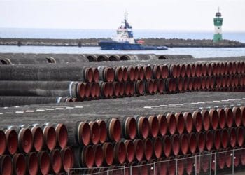 Material para el gaseoducto Nord Stream 2. Stefan Sauer/dpa-Zentralbild/dpa. Archivo Europa Press.