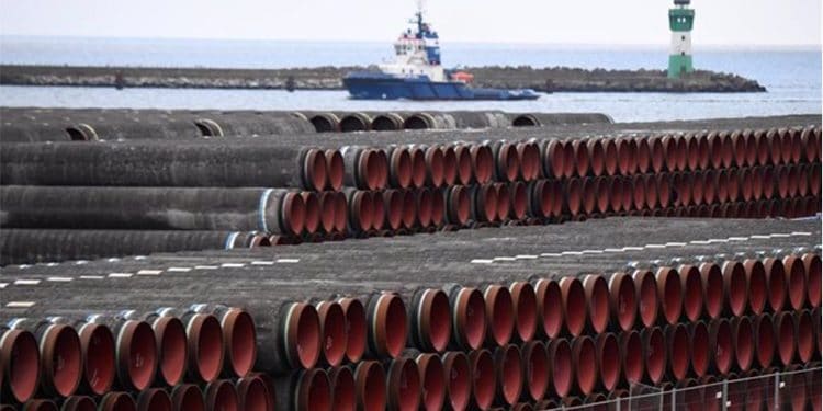 Material para el gaseoducto Nord Stream 2. Stefan Sauer/dpa-Zentralbild/dpa. Archivo Europa Press.