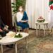 Reunión de la delegación española con el presidente de Argelia, Abdelmayid Tebune.