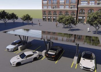 Entre las soluciones destacadas de Simply Solar: las estructuras para parking fotovoltaicos.