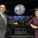 Ignacio Galán, presidente d eIberdrola (izquierda) junto a la primera ministra de Escocia