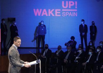 Intervención de Sánchez en 'Wake Up, Spain'.