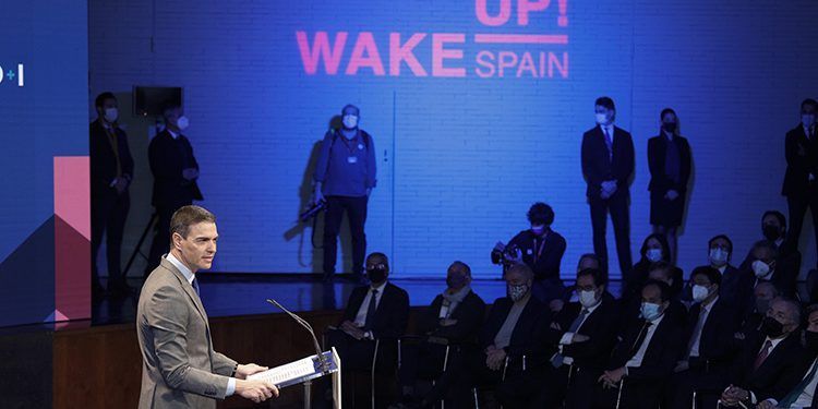 Intervención de Sánchez en 'Wake Up, Spain'.