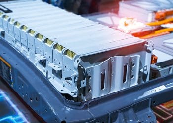 Batería de litio para coche eléctrico.