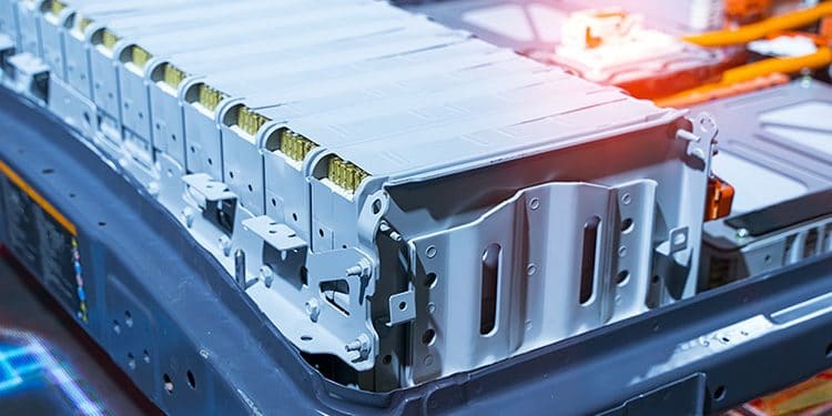 Batería de litio para coche eléctrico.