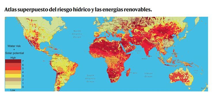 Mapa de zonas con riesgo hídrico