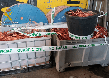 La Guardia Civil desmantela una banda dedicada al robo de cobre en instalaciones fotovoltaicas