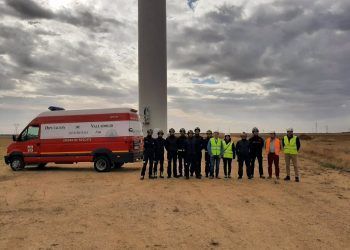 Narurgy forma a los bomberos de Valladolid en materia de seguridad en parques eólicos