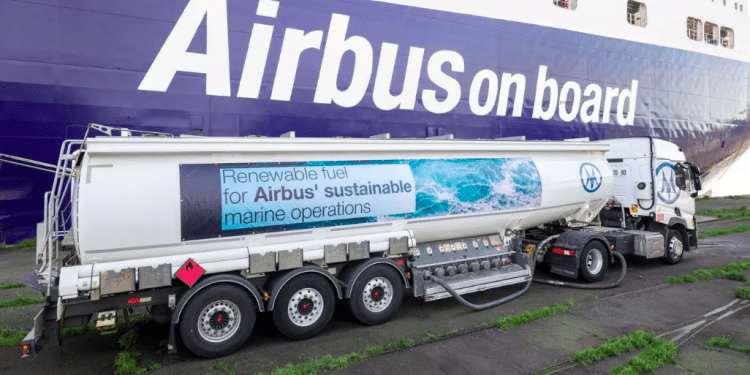 Airbus prueba combustible marino renovable fabricado con aceite de cocina residual