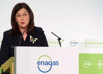 Cani Fernández, presidenta de la CNMC, durante la clausura del 'Día del Hidrógeno de Enagás'.