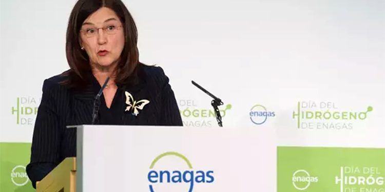 Cani Fernández, presidenta de la CNMC, durante la clausura del 'Día del Hidrógeno de Enagás'.