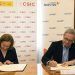 Eloísa del Pino, presidenta del CSIC, y el presidente de la Fundación Naturgy, Rafael Villaseca.