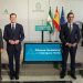 Constitución de la Alianza Andaluza por el Hidrógeno Verde. De izda. a dcha.: Gonzalo Sáenz de Miera, presidente del Grupo Español para el Crecimiento Verde (GECV), Juanma Moreno, presidente de la Junta de Andalucía, Jorge Paradela Gutiérrez, consejero de Política Industrial y Energía, y Francisco Montalbán, presidente de la Asociación Andaluza del Hidrógeno.