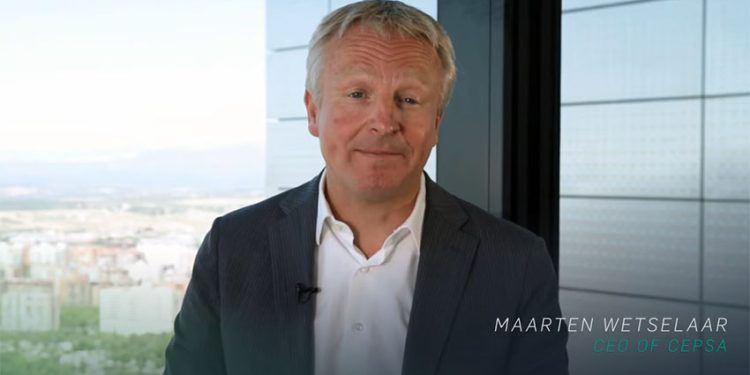 Maarten Wetselaar, CEO de CEPSA, interviene en el congreso de hidrógeno.