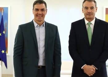 Pedro Sánchez y Bernard Looney, consejero delegado de bp. FOTO: Moncloa.