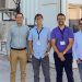 Socios españoles de POSEIDON en la instalación de prueba de ICODOS (de izda a dcha): Daniel García (AVEBIOM); Francisco Vidal (ICODOS); Feliu Sempere (Global Omnium); Josep Sanz (Fundación Valenciaport); Pablo Rodero (AVEBIOM).