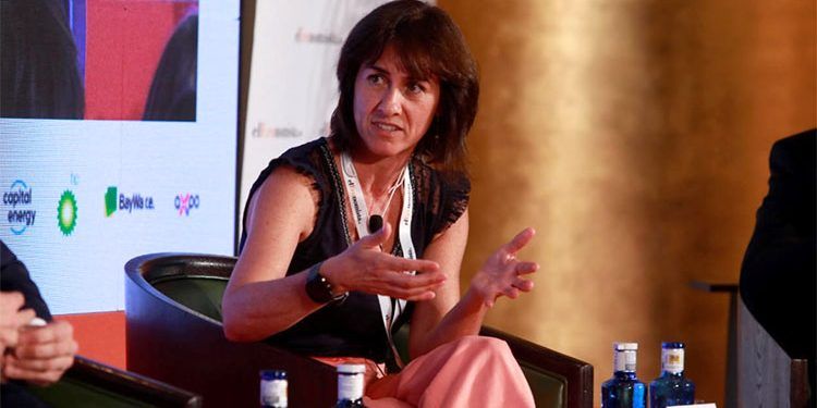 Paula Román, directora de Feníe Energía, durante su intervención en el VII Foro de Energía de elEconomista.