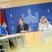 Rueda de prensa. De izda. a dcha: María Inmaculada Sanz Otero, José Luis Martínez-Almeida y Engracia Hidalgo Tena.