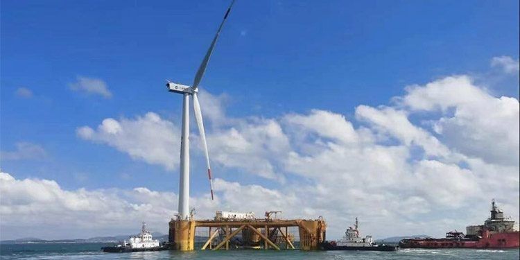 Proyecto de Shanghai Electric Wind Power Group en Nanri (China).