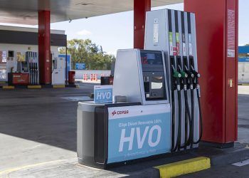 Surtidor de HVO de una estación de servicio de Cepsa.