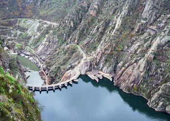 Presa de Aldeadávila de la Ribera de Iberdrola. Arribes del Duero. Salamanca.