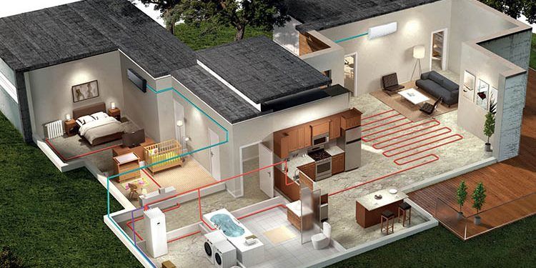 Solución de aerotermia híbrida de LG.