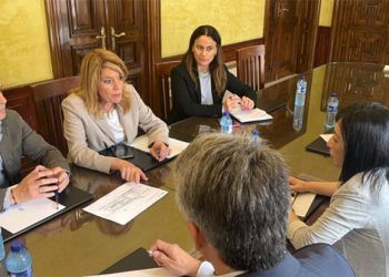 Reunión del Ayuntamiento de Huelva con Trina Solar y Arbro.