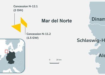 Emplazamiento del parque offshore de TotalEnergies en el Mar del Norte