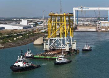 Navantia Seanergies entrega una nueva jacket eólica marina para Ocean Winds en Francia