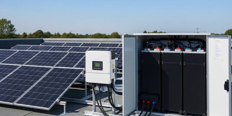 energía solar y almacenamiento