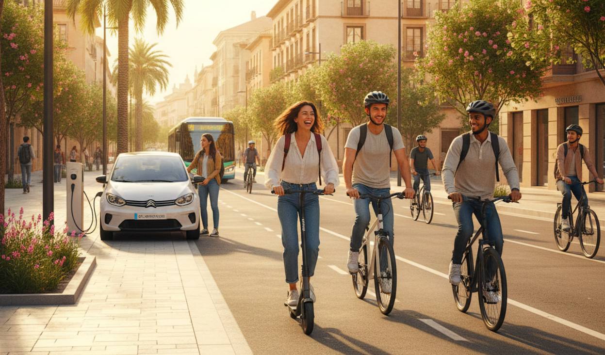Las nuevas generaciones apuestan por alternativas al coche tradicional. Entre otras, las bicicletas, los patinetes eléctricos y el transporte público.</p data-lazy-srcset=