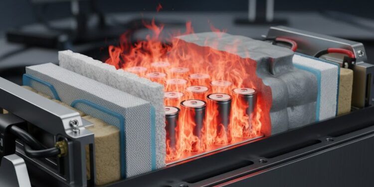 Los materiales de protección contra incendios pueden frenar la fuga térmica en las baterías de coches eléctricos