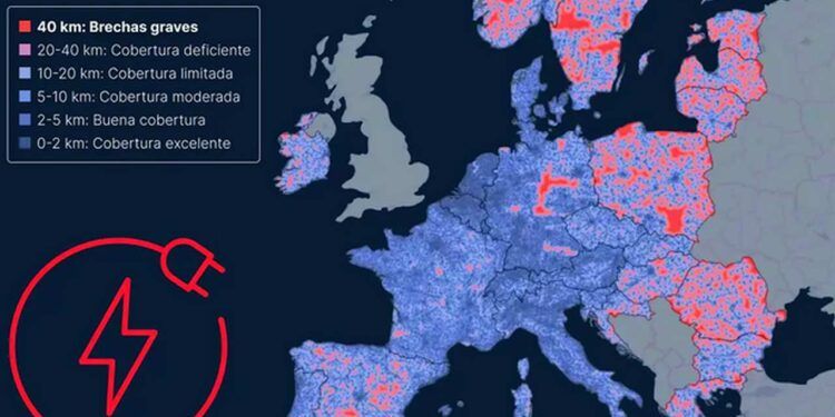 Faltan puntos de carga para coches eléctricos en Europa