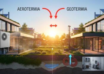 La aerotermia y la geotermia son dos formas de obtener energía renovable que aprovechan el aire y el subsuelo para climatizar viviendas con menos consumo eléctrico