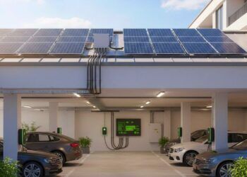 La recarga solar comunitaria ofrece una forma directa de usar energía generada en el edificio para servicios comunes y vehículos.