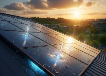 Este dispositivo utiliza un panel solar de lluvia con tecnología de plasma para resistir la humedad extrema mientras multiplica la captación energética