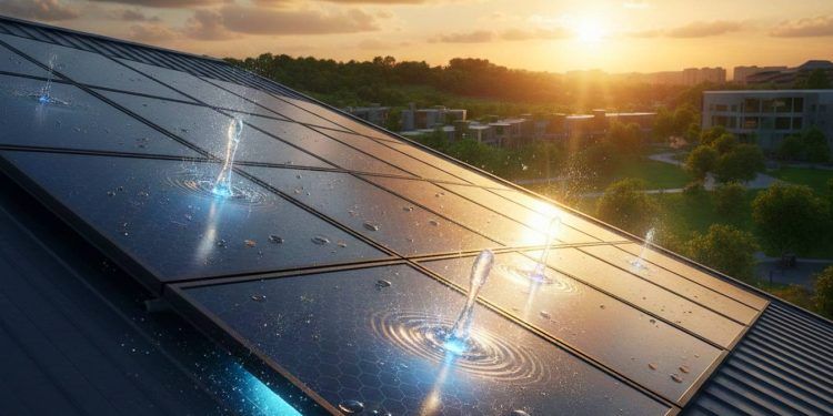 Este dispositivo utiliza un panel solar de lluvia con tecnología de plasma para resistir la humedad extrema mientras multiplica la captación energética