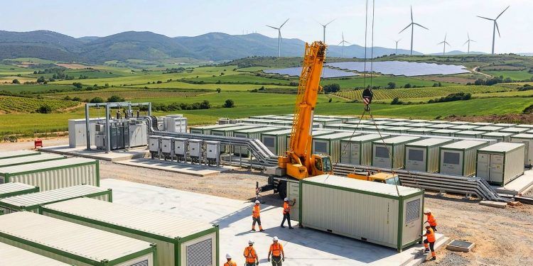 La nueva planta de almacenamiento de energía permitirá guardar la electricidad sobrante en Navarra para usarla cuando no sople el viento o falte claridad solar.