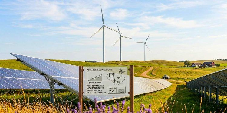 La expansión de la energía eólica y solar cubrirá casi la mitad de la demanda eléctrica del planeta a mediados de este siglo, según la IA