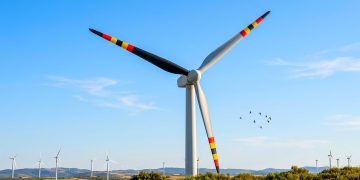 La alteración visual de los aerogeneradores mediante tonos negros, rojos y amarillos surge como una alternativa económica para mitigar los accidentes de los pájaros en los parques eólicos.